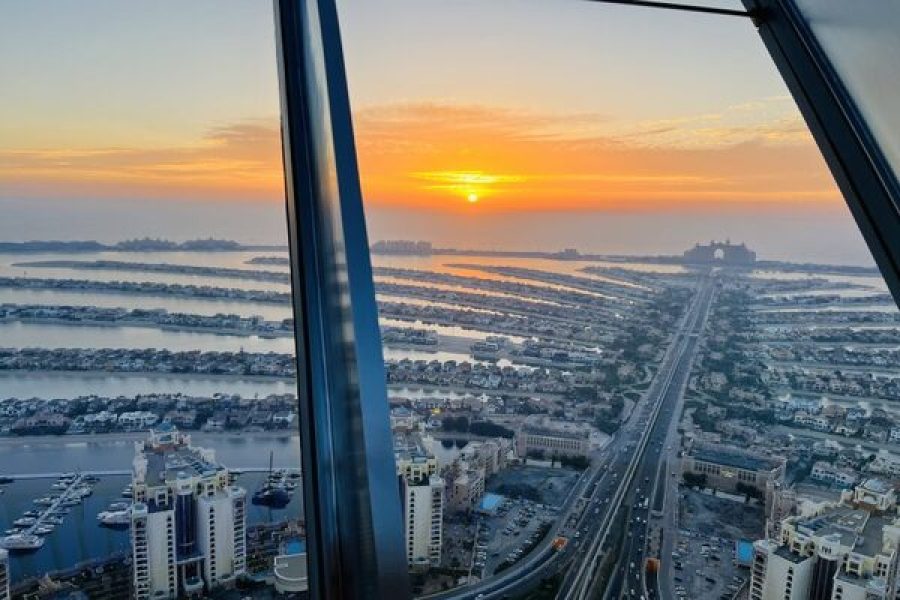 Sunset View At The Palm Observatory Dubai Entry Ticket