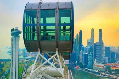 Singapore: Panoramic views of Singapore Flyer